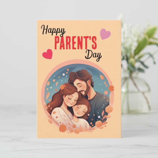 "Grattis till dig, Mamma & Pappa" Julkort (Stående Fram)