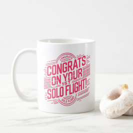 Grattis till din 1:a Solo Flygning Kaffe Mugg