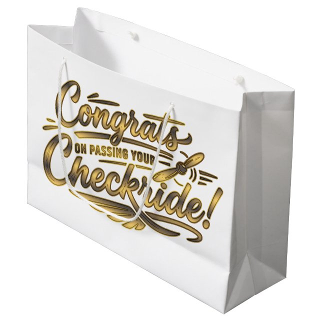 Grattis till din genomgångna checkflygning! (Framsidan Vinklad)