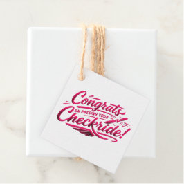 Grattis till din genomgångna checkflygning! gåvor etiketter