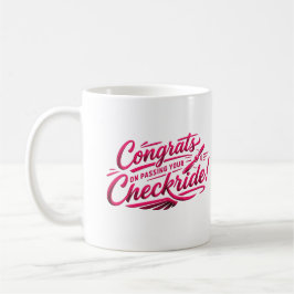 Grattis till din genomgångna checkflygning! kaffemugg