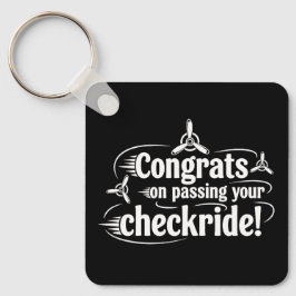 Grattis till din genomgångna checkflygning! nyckelring