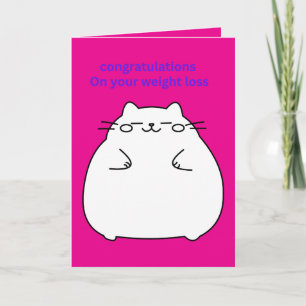 Grattis till din viktminskning feta katt kort