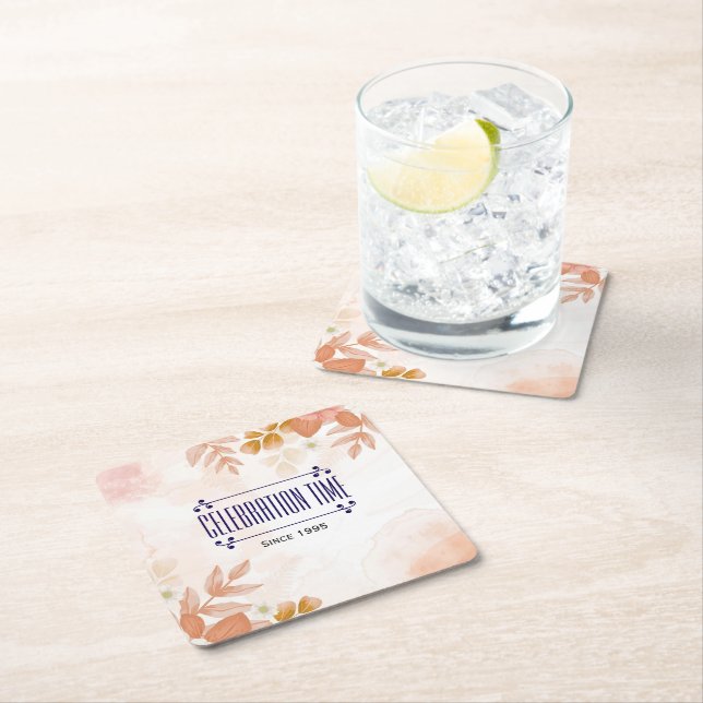 Grattis till ditt ögonblick med underlägg papper kvadrat (Insitu)