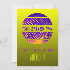 Grattis till doktorsexamen vykort färgglad