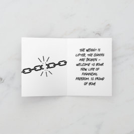 Grattis till en milstolpe för ekonomisk frihet kort