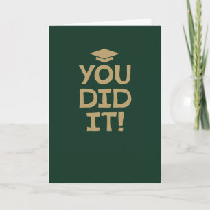 Grattis till examen du klarade det grönt guld kort