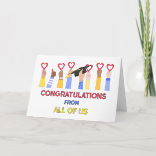Grattis till examen från oss alla kort