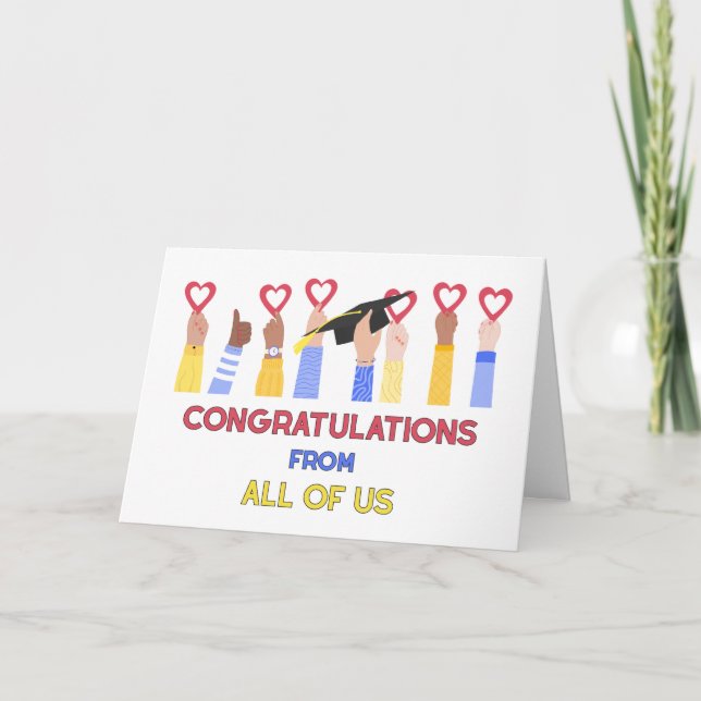 Grattis till examen från oss alla kort (Framsida)