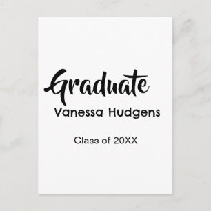 Grattis till examen namn datum år klass univ vykort