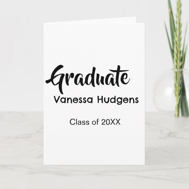 Grattis till examen namn datum år klass universite kort (Framsida)