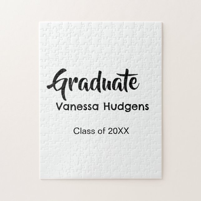 Grattis till examen namn datum år klass universite pussel (Vertikal)