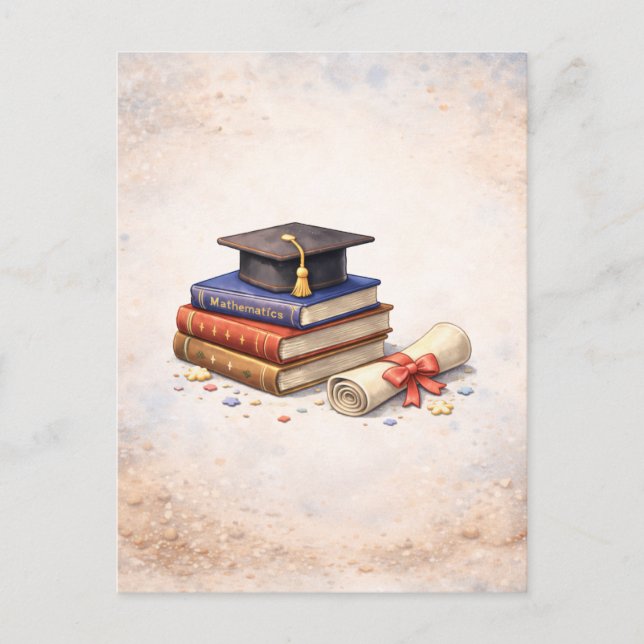Grattis till examen Postkort Vykort (Framsida)