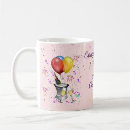 Grattis till examen Rosa firande Kaffemugg