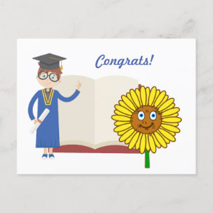 Grattis till examen Solros Postkort Vykort