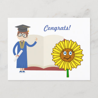 Grattis till examen Solros Postkort Vykort