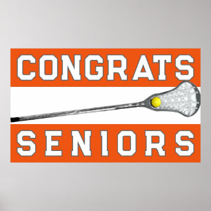 Grattis till flickornas Lacrosse Poster