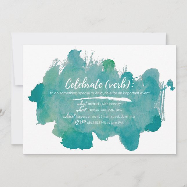 Grattis till födelsedagsinbjudan inbjudningar (Framsida)