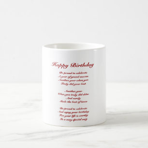 Grattis till födelsedagskalender kaffemugg