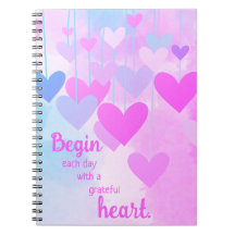 Grattis till Heart Rosa Lila Blue Gratitude Quote