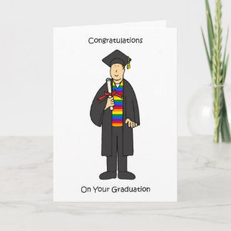 Grattis till homosexuell man på examen kort