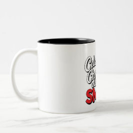 Grattis till jul med leende Två-Tonad mugg