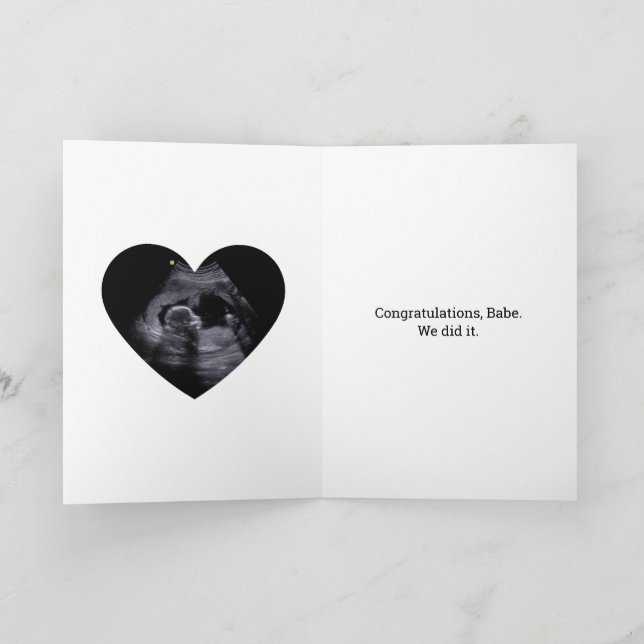 Grattis till make om graviditeten kort (Inuti)