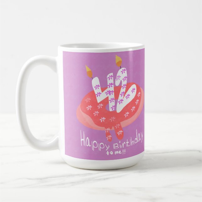 Grattis till mig på 42-årsdagen Munkkakefest Kaffemugg (Vänster)