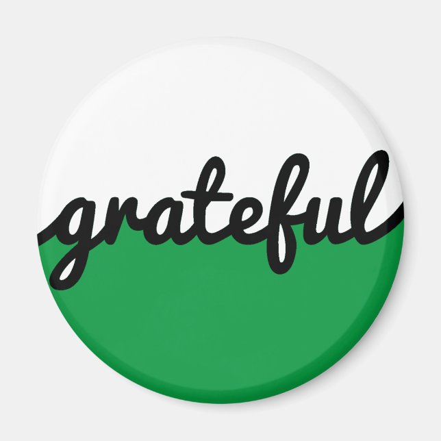 Grattis till Modern Grönt Black and White Magnet (Framsidan)