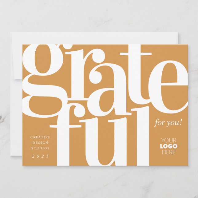 Grattis till Modern Guld Business Helgdag Card Julkort (Framsida)