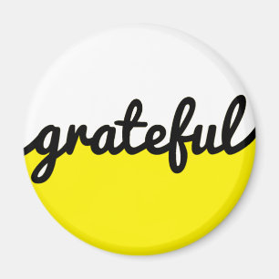 Grattis till Modern Gult Black and White Magnet
