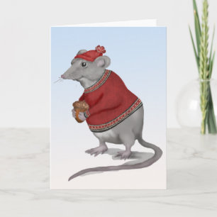 Grattis till Mouse Greeting Card Helgkort