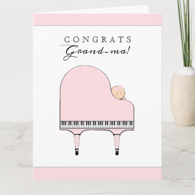 Grattis till nya farmor/mormor kort (Framsida)