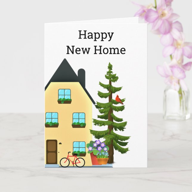 Grattis till Nytt Hem Kort (Orkide)