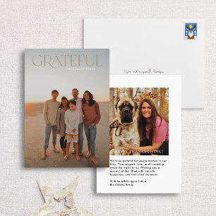 Grattis till Photo Modern Thanksgiving-fotokort Julkort