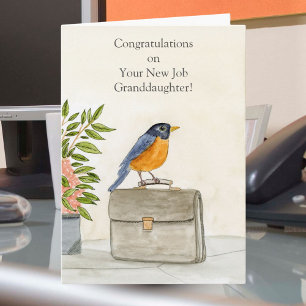 Grattis till sondotter för det nya jobbet Robin Kort