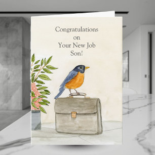 Grattis till sonen för det nya jobbet Robin Kort