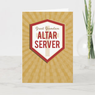 Grattis till sonson som är altarserverare kort