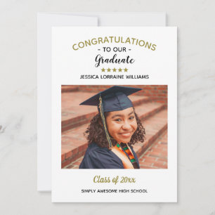 Grattis till studenten Personlig fotograduation Meddelande