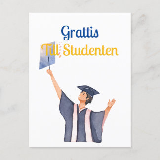 Grattis till studenten vykort