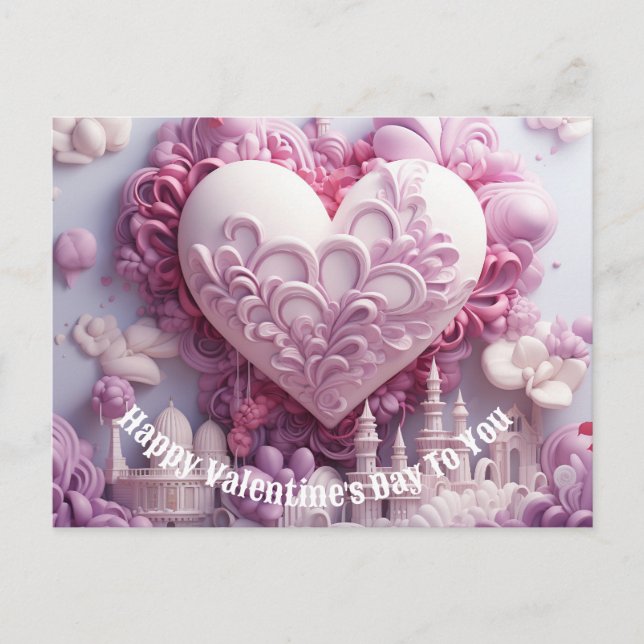 Grattis till valentins dag till ditt helgdag-kort helg vykort (Framsida)