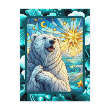 Grattis till Whimsique-Polar Bear Faux-lagat glas