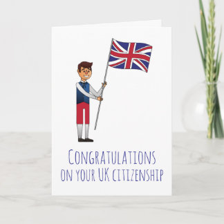 Grattis UK Citizenship Britain Flagga Kort