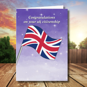 Grattis UK Citizenship Britain Flagga Kort
