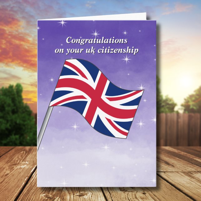 Grattis UK Citizenship Britain Flagga Kort (Skapare uppladdad)