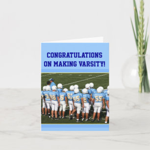 Grattis Varsity Football-hälsningskort Kort