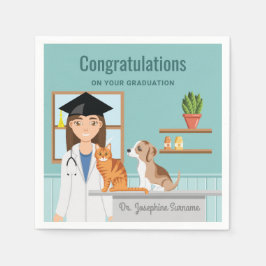 Grattis Veterinär Vet DVM Examen Pappersservett
