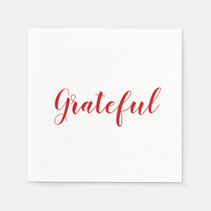 Grattis, vit skript, söt thanksgiving papper pappersservett