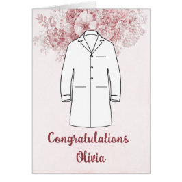 Grattis White Coat-ceremoni Läkare Hälsningskort