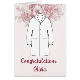 Grattis White Coat-ceremoni Läkare  Hälsningskort